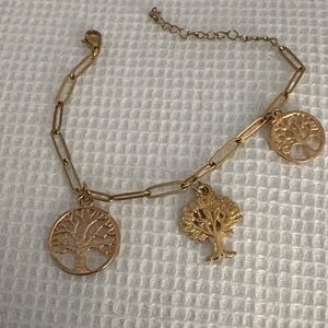 Gold Tree of Life Charm Bracelet